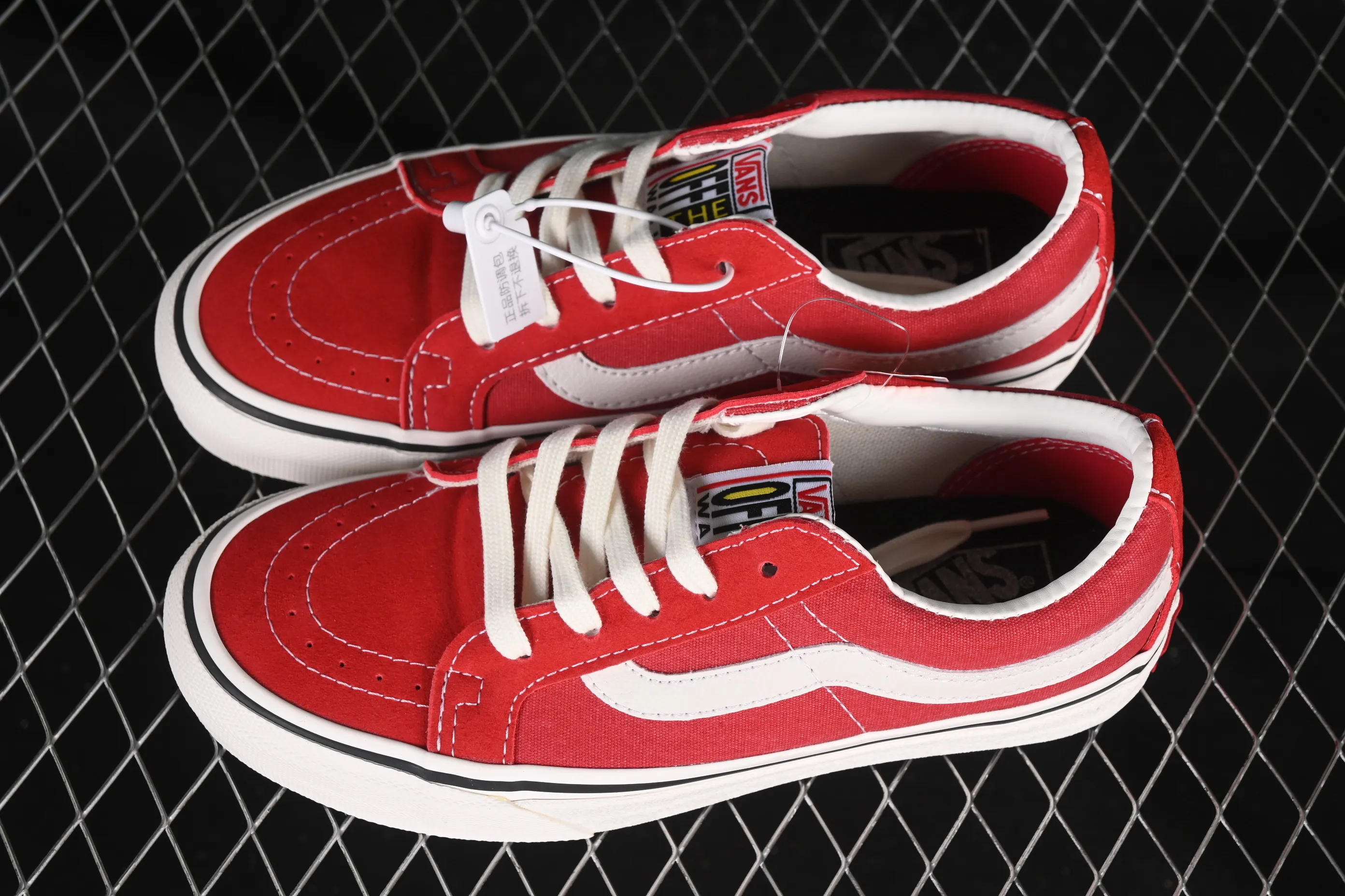 All categories Vans Vans series Vans Low Vans low-top Vans Sk8-Low white and red non-slip casual skateboard shoes VN0A4UWIXGJ